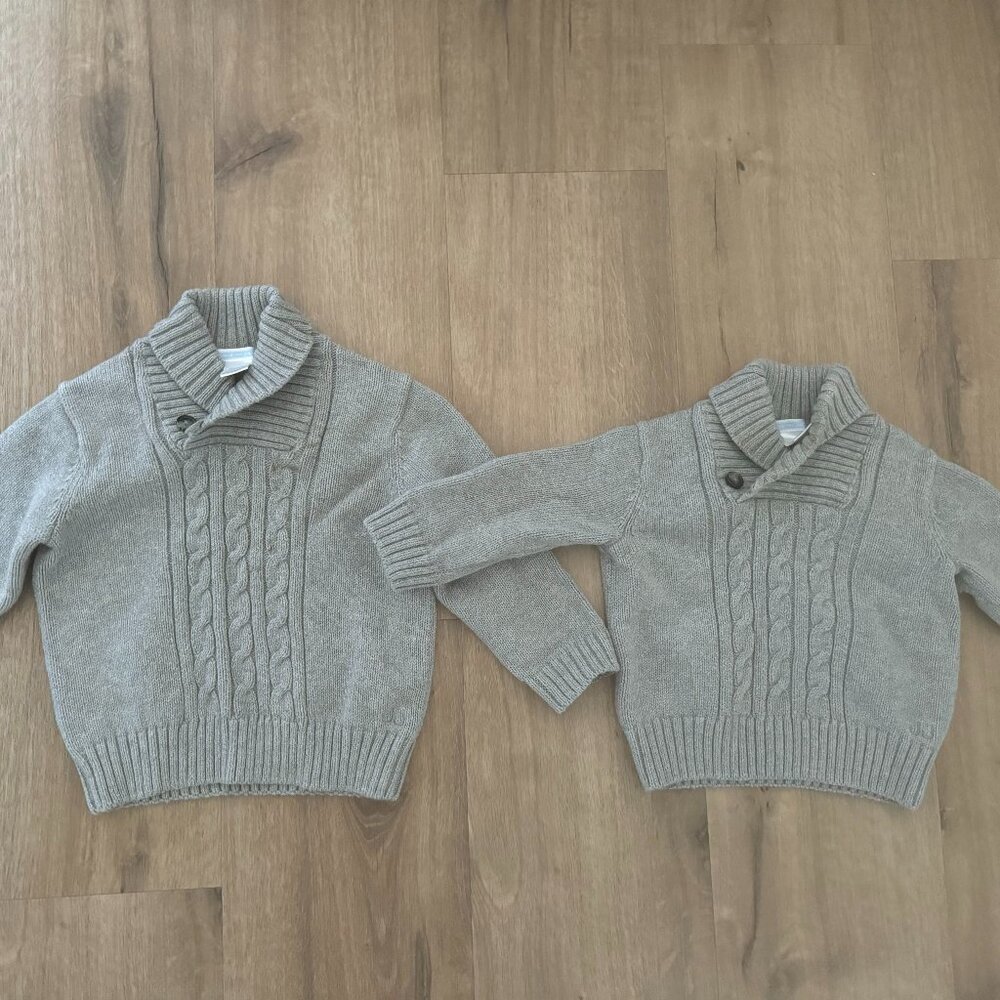 Matching boys Janie and Jack sweaters